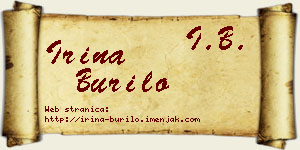 Irina Burilo vizit kartica
